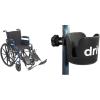image:imageDrive Medical Blue Streak Wheelchair with Flip Back Desk Arms Elevating Leg Rests Folding Outdoor amp Universal ClampOn Cup Holder for Walker Rollator amp Wheelchair 3 x 3 Inch Black